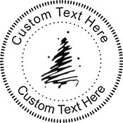 XMASTREE-2 Embossing Seal. Choose your mount and view your custom text in a live preview. Find all your custom embossing needs at atozstamps.com