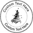 XMASTREE-2 Embossing Seal. Choose your mount and view your custom text in a live preview. Find all your custom embossing needs at atozstamps.com