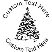 XMASTREE-3 Embossing Seal. Choose your mount and view your custom text in a live preview. Find all your custom embossing needs at atozstamps.com