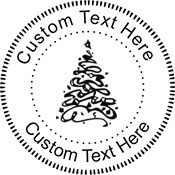XMASTREE-3 Embossing Seal. Choose your mount and view your custom text in a live preview. Find all your custom embossing needs at atozstamps.com