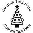 XMASTREE-4 Embossing Seal. Choose your mount and view your custom text in a live preview. Find all your custom embossing needs at atozstamps.com