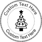 XMASTREE-4 Embossing Seal. Choose your mount and view your custom text in a live preview. Find all your custom embossing needs at atozstamps.com