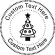 XMASTREE-4 Embossing Seal. Choose your mount and view your custom text in a live preview. Find all your custom embossing needs at atozstamps.com