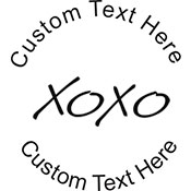 XoXo Embossing Seal. Choose your mount and view your custom text in a live preview. Find all your custom embossing needs at atozstamps.com
