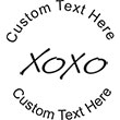 XoXo Embossing Seal. Choose your mount and view your custom text in a live preview. Find all your custom embossing needs at atozstamps.com