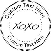 XoXo Embossing Seal. Choose your mount and view your custom text in a live preview. Find all your custom embossing needs at atozstamps.com