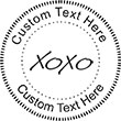 XoXo Embossing Seal. Choose your mount and view your custom text in a live preview. Find all your custom embossing needs at atozstamps.com