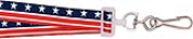 Flat, Pre-printed "Stars and Stripes" 5/8", polyester material, with swivel hook.