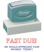 This jumbo stock has a laser engraved rubber handle which delivers perfect impressions every time. Its attributes include a fashionable handle, a long life span, and can be re-inked with ease after 50,000 impressions. This stamp is an effective product.