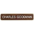 2 in. x 10 in. Customizable Almond Designer Wall Sign. Maximum 2 Lines.