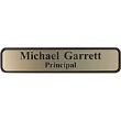 2 in. x 10 in. Customizable Brown Designer Wall Sign.Maximum 2 Lines.