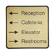 8in. x 8 in. Black Designer Wall Sign. Maximum 8 Lines.