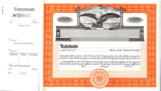 Goes 365 Printed Corporate Stock Certificates is a set of 20 certificates with Standard Corporate Wording with Orange Border and Eagle Emblem, AtoZstamps.com