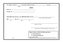 These convenient and comprehensive forms provide paper wording for any notarial act; provide space for attachment details to avoid fraud if separated from original document. 
 AtoZstamps.com