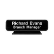 2 in. x 8 in. Customizable Black Frame Designer Desk Sign.Maximum 2 Lines.