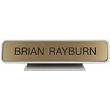 2 in. x 10 in. Customizable Gray Frame Designer Desk Sign. Maximum 2 Lines.