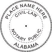 The Alabama Architect stamp is able to be customized with your custom information and is offered in a wide range of stamp mount options. Perfect for Alabama Civil Law professions. Clean and crisp impressions every time. Affordable. Fast Shipping.