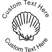 Seashell Embossing Seal. Choose your mount and view your custom text in a live preview. Find all your custom embossing needs at atozstamps.com