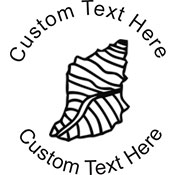 Seashell-2 Embossing Seal. Choose your mount and view your custom text in a live preview. Find all your custom embossing needs at atozstamps.com