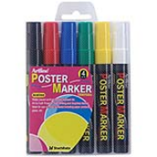 Vivid opaque water based poster paint marker is ideal for posters, menu boards and sign writing. Highly opaque pigment ink with superior water and fade resistant performance is suitable for use on card, metal, plastic, and glass.