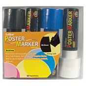 Artline EPP-30 Poster markers highly opaque and will write on plastic, wood, glass, rubber, paper, steel, acetate, vinyl, metal or painted surfaces. Ideal for when you want a long-lasting but not necessarily permanent outdoor marker. Fade resistant.
