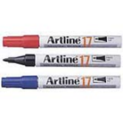 Artline EK-17 industrial markers have instant dry permanent ink for porous and non-porous surfaces. They are water and light resistant.