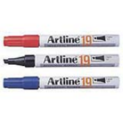 Artline EK-19 industrial markers have instant dry permanent ink for porous and non-porous surfaces. They are water and light resistant.