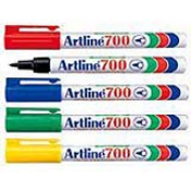 Artline EK-700 Permanent markers ideal for most surfaces. Long lasting clear drawing is assured with the fast dry and water resistant ink.
