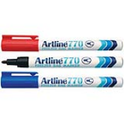 Artline EK-770 Freezer Bag Markers are ideal for marking on frozen food packages and can write over greasy surfaces. The soft nib tip makes marking on vinyl and nylon smoothly and easily. Instant drying. Permanent.
