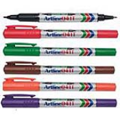 Artline twin nib permanent markers are two markers in one.
