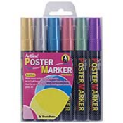 Artline EPP-4 poster markers are highly opaque and will write on plastic, wood, glass, rubber, paper, steel, acetate, vinyl, metal or painted surfaces. Ideal for when you want a long-lasting but not necessarily permanent outdoor marker. Poster Markers ar