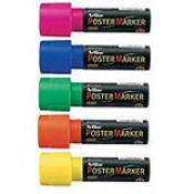 Artline EPP-30 Poster markers are highly opaque and will write on plastic, wood, glass, rubber, paper, steel, acetate, vinyl, metal or painted surfaces. Ideal for when you want a long-lasting but not necessarily permanent outdoor marker.