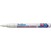 Artline Marker for Fabric is ideal for permanent marking on dark colored fabrics. Its arcylic fibre tip delivers the fast drying liquid ink exactly where you want it to go thanks to the accurate valve action nib. Fade resistant. Numerous washings.