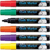 Artline Chalk Marker, White EPW-4 47467, Wet-Wipe Erasable, 2.0mm Bullet  Tip