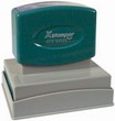 Xstamper pre-inked stamps feature a laser engraved die for durability, pre-inked with up to 50,000 impressions before re-inking. Up to 17 lines of text.Often used for General Office or Large Message Stamp.
