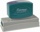 Xstamper pre-inked stamps feature a laser engraved die for durability, preinked with up to 50,000 impressions before reinking.