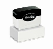 Great Return Address stamp, and perfect for other personal uses - graphics too! 
Impression Size: 11/16" x 1 15/16" 
Visit AtoZstamps.com 
MaxLight XL-115