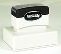 Custom Pre-Inked Stamp. Great for business information, logos, warnings, and message stamps! Impression Size: 1 1/2" x 2 1/2"