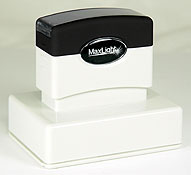 Large Custom Pre-Inked Stamp. Great for business information, warnings, longer messages, logos, and more! 
Impression Size: 2 1/16" x 3"
AtoZstamps.com