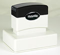 Large Custom Pre-Inked Stamp. Great for business information, warnings, longer messages, logos, and more! 
Impression Size: 2 1/16" x 3"
AtoZstamps.com