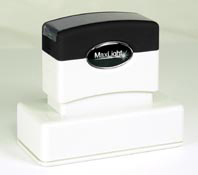 Custom Pre-Inked Stamp. Great for large return address, business information, and more!
Impression Size: 1 1/4" x 3 3/16"