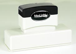 Rectangular custom Pre-Inked Stamp. Great for tracking, short messages, stock purposes, labeling, and more! 
Impression Size: 11/16" x 3 5/16"
AtoZstamps.com