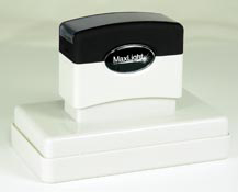 Custom Pre-Inked Stamp. Great for long message, business information, logo, or stock stamps! Impression Size: 1 7/8" x 3 7/8"